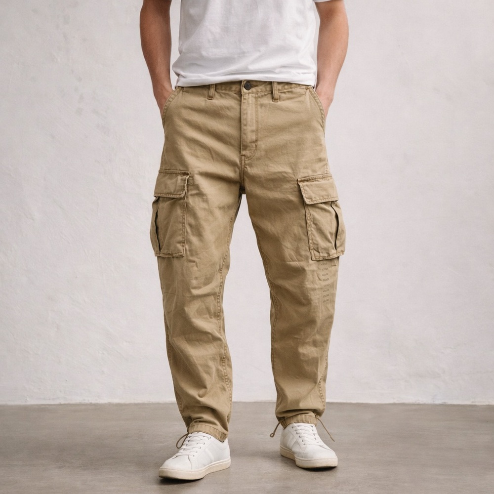 American Eagle Outfitters Tan Cargo Pants - Utility Style